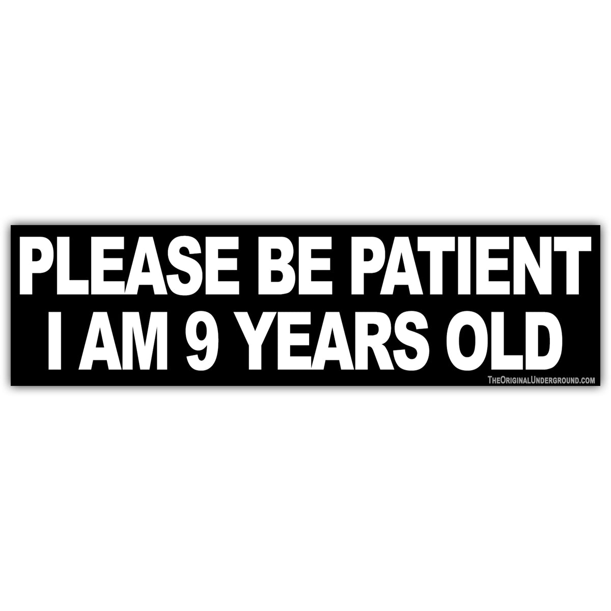 Wholesale ​Please Be Patient I am 9 Years Old Flexible Magnet - Shady Front