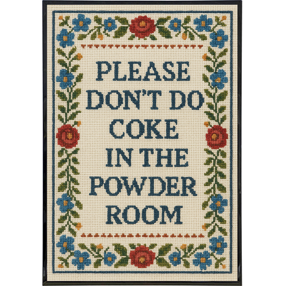 Wholesale ​Please Don't Do Coke Needlepoint Poster Print - Shady Front