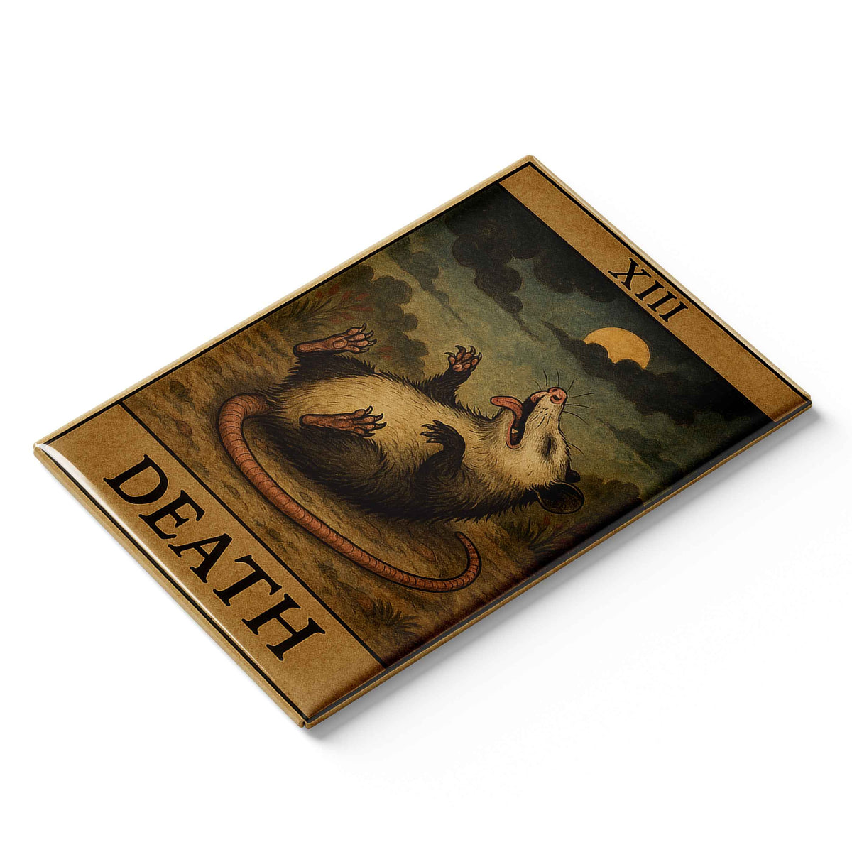 Wholesale ​Possum Playing Death Tarot Fridge Magnet - Shady Front