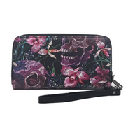 Wholesale ​Skulls and Flowers Clutch Wallet - Shady Front