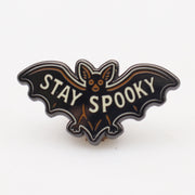 Wholesale ​Stay Spooky Bat Enamel Pin - Shady Front