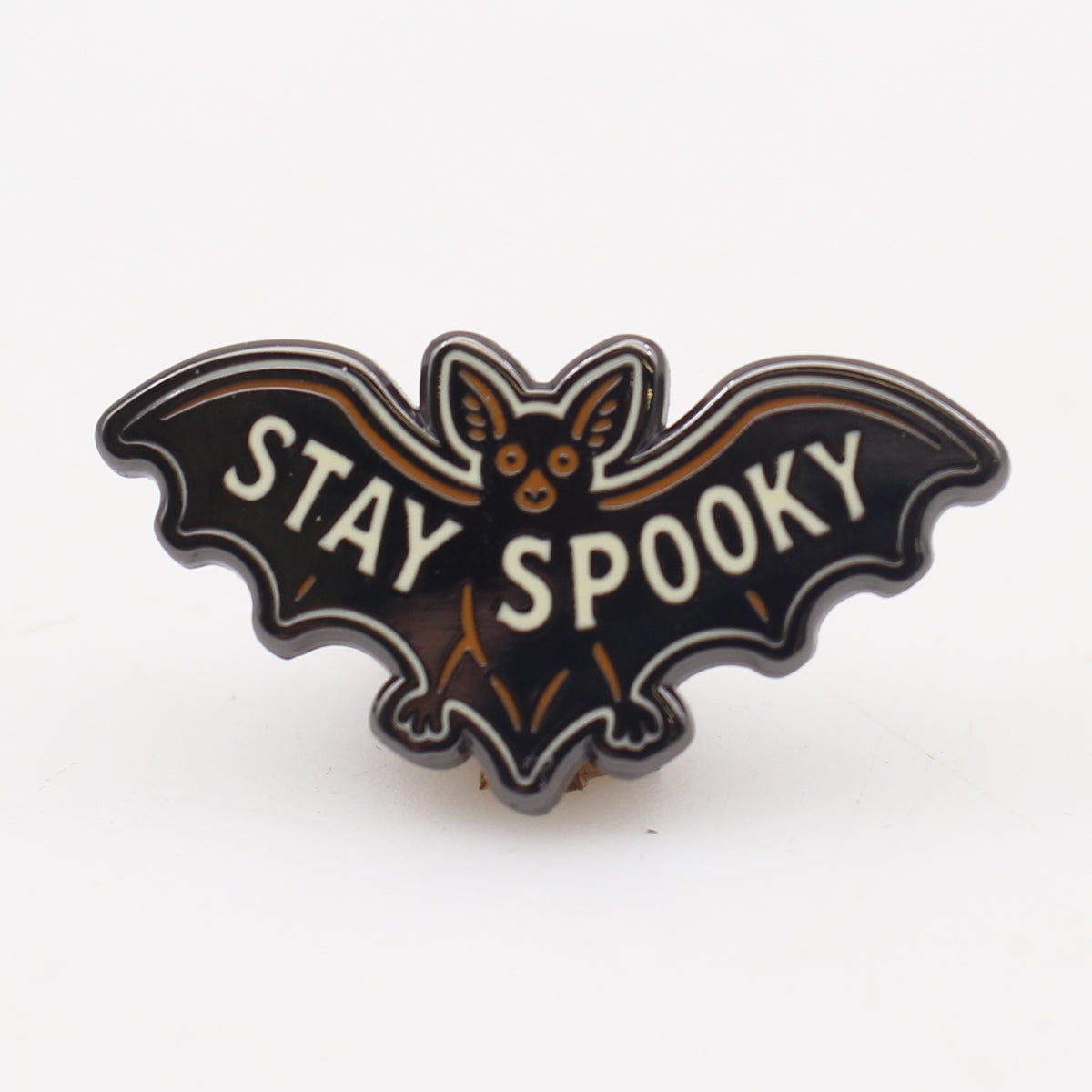 Wholesale ​Stay Spooky Bat Enamel Pin - Shady Front