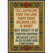Wholesale ​Tell Someone That You Love Them Today Needlepoint Poster Print - Shady Front