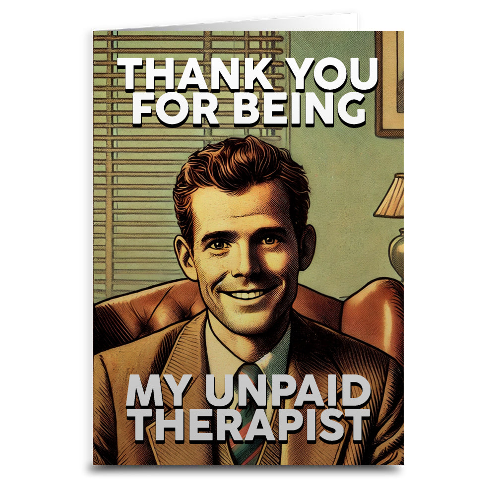 Wholesale ​Thank You for Being My Unpaid Therapist Greeting Card - Shady Front