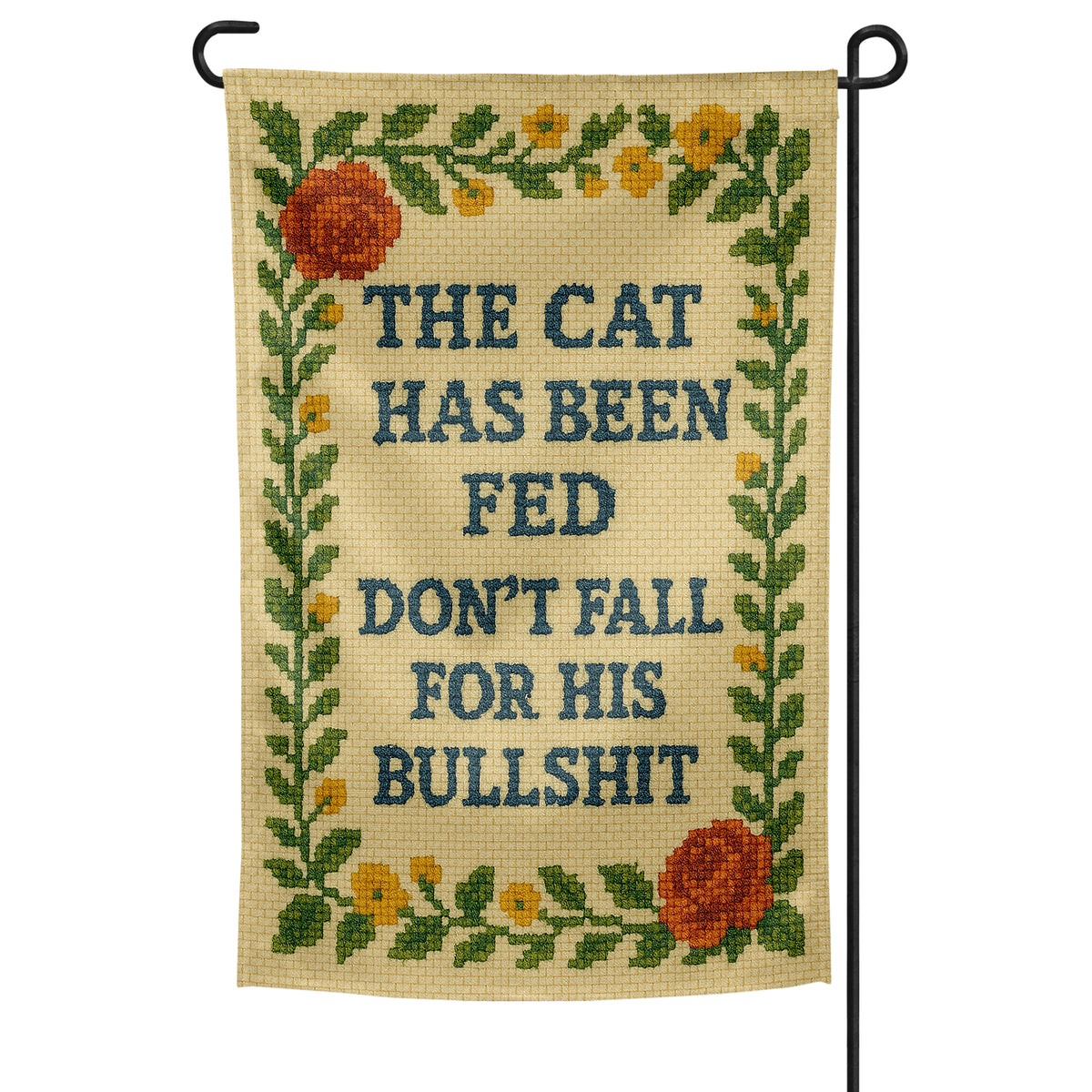 Wholesale ​The Cat Has Been Fed Garden Flag - Shady Front