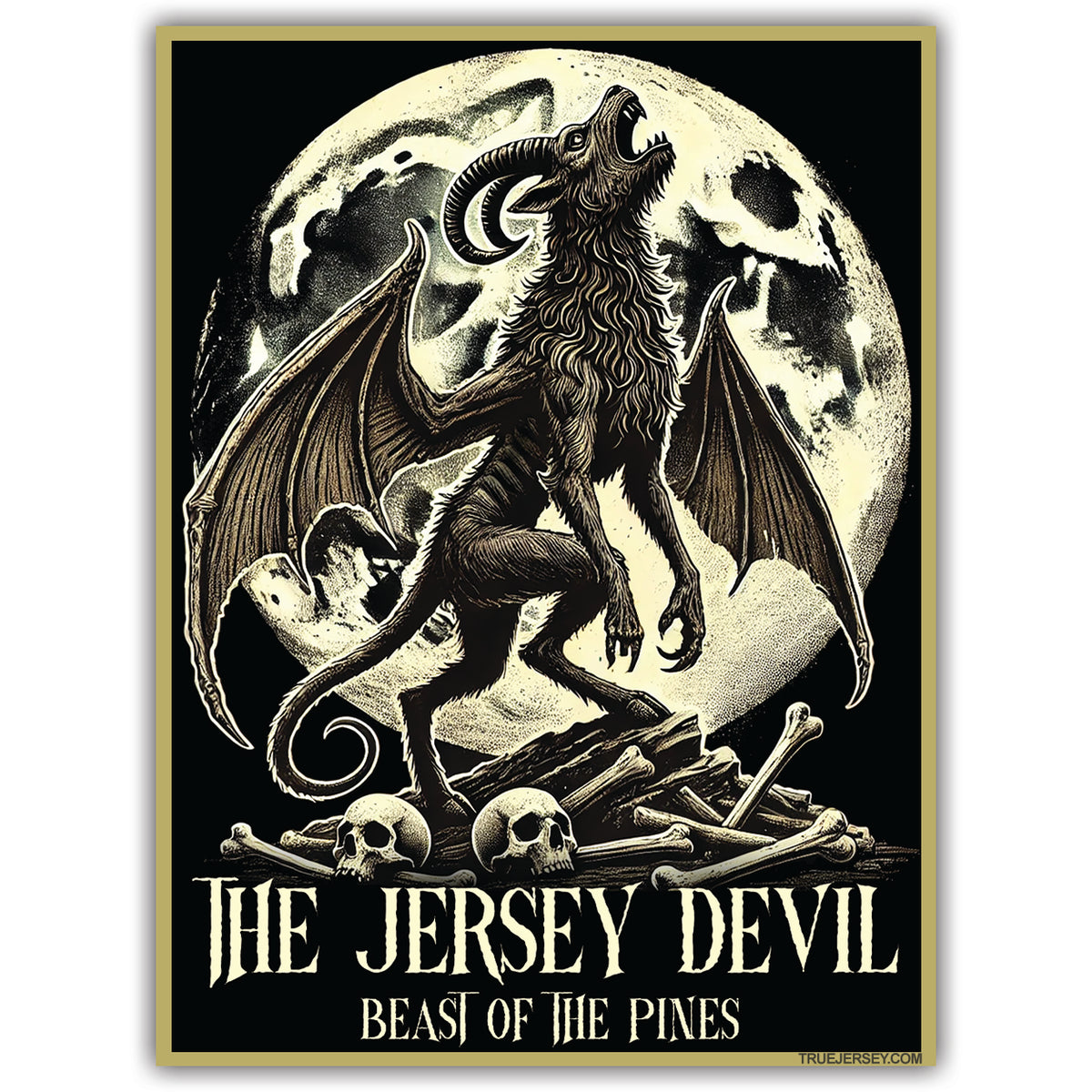 Wholesale ​Jersey Devil Beast of the Pines Flexible Magnet - Shady Front