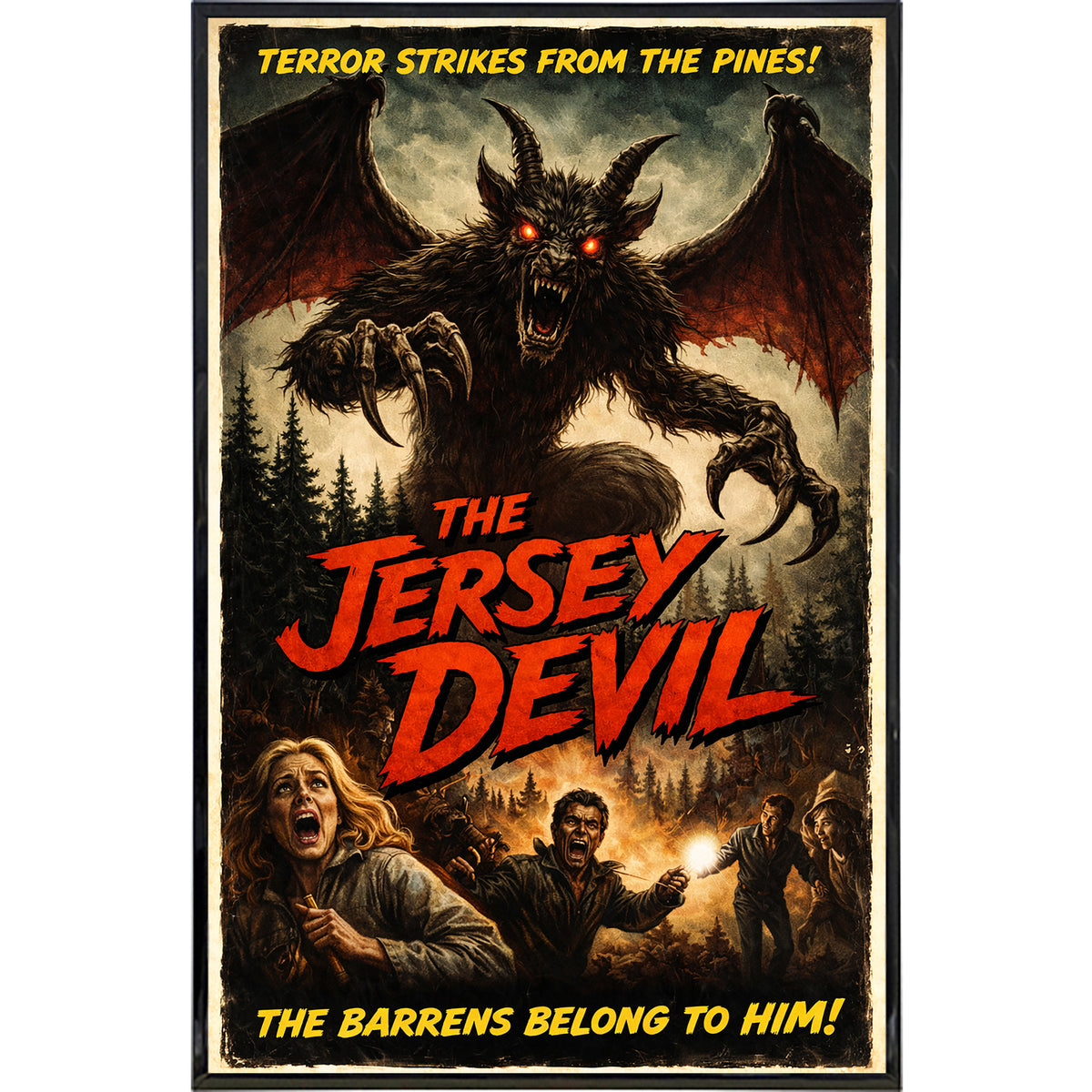 Wholesale ​The Jersey Devil Horror Movie Poster Print - Shady Front