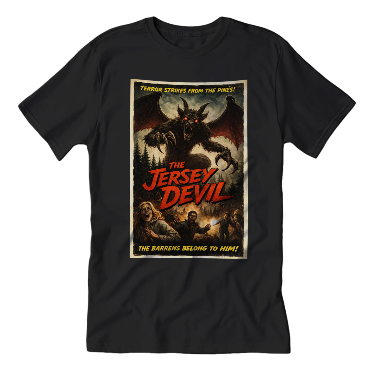 Wholesale ​The Jersey Devil Horror Movie Poster T-Shirt - Shady Front