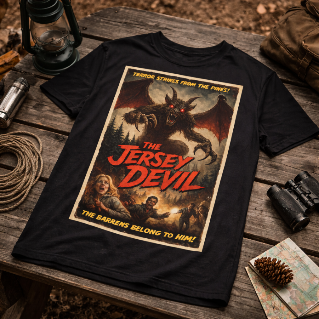 Wholesale ​The Jersey Devil Horror Movie Poster T-Shirt - Shady Front