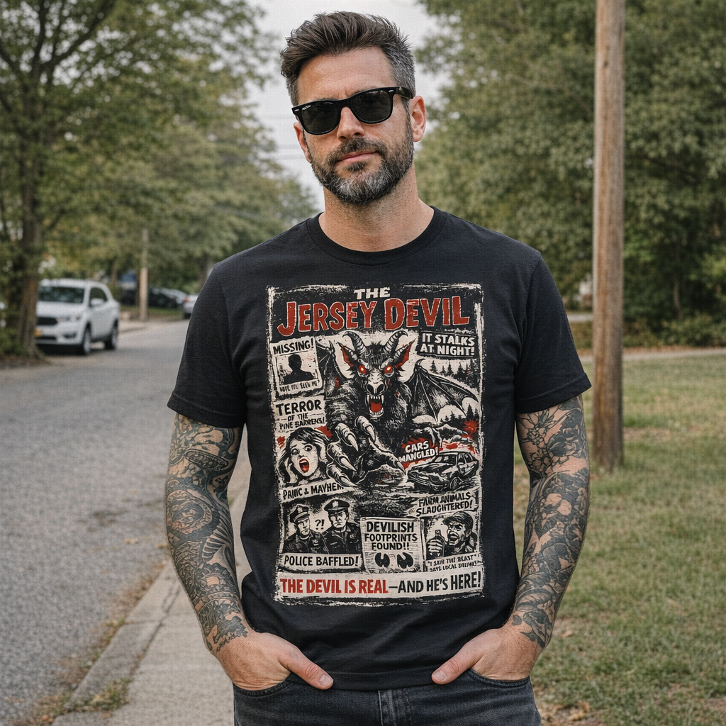 Wholesale ​The Jersey Devil: It Stalks at Night T-Shirt - Shady Front