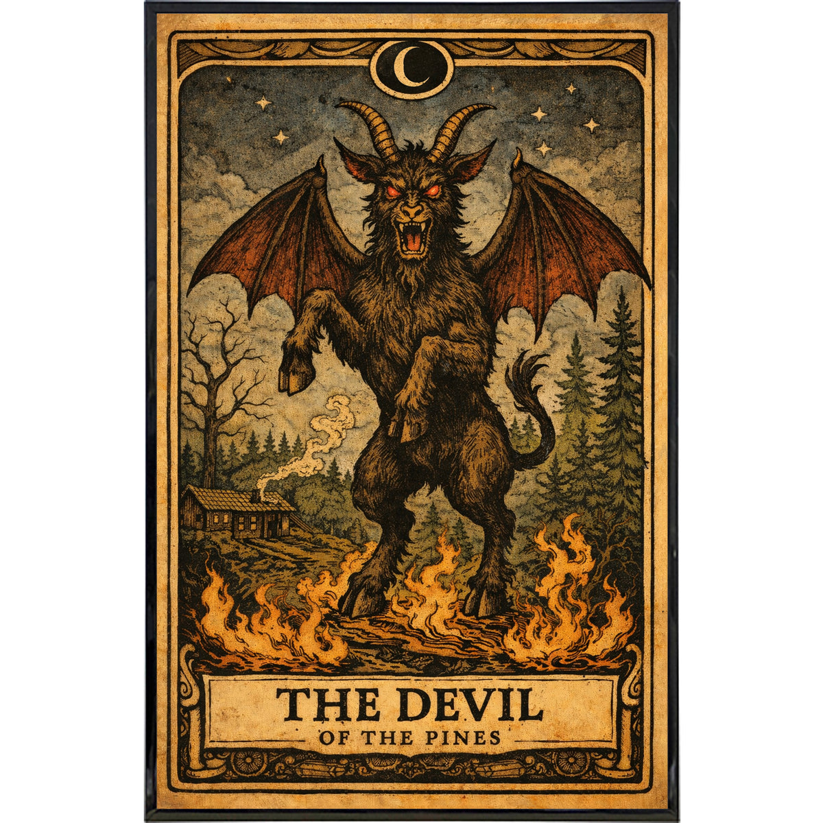 Wholesale ​The Jersey Devil Tarot Card Print - Shady Front