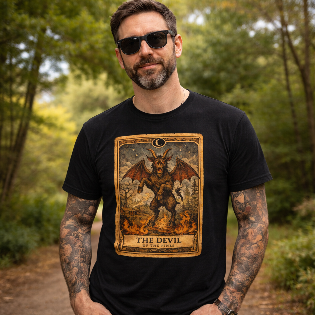 Wholesale ​The Jersey Devil Tarot Card T-Shirt - Shady Front