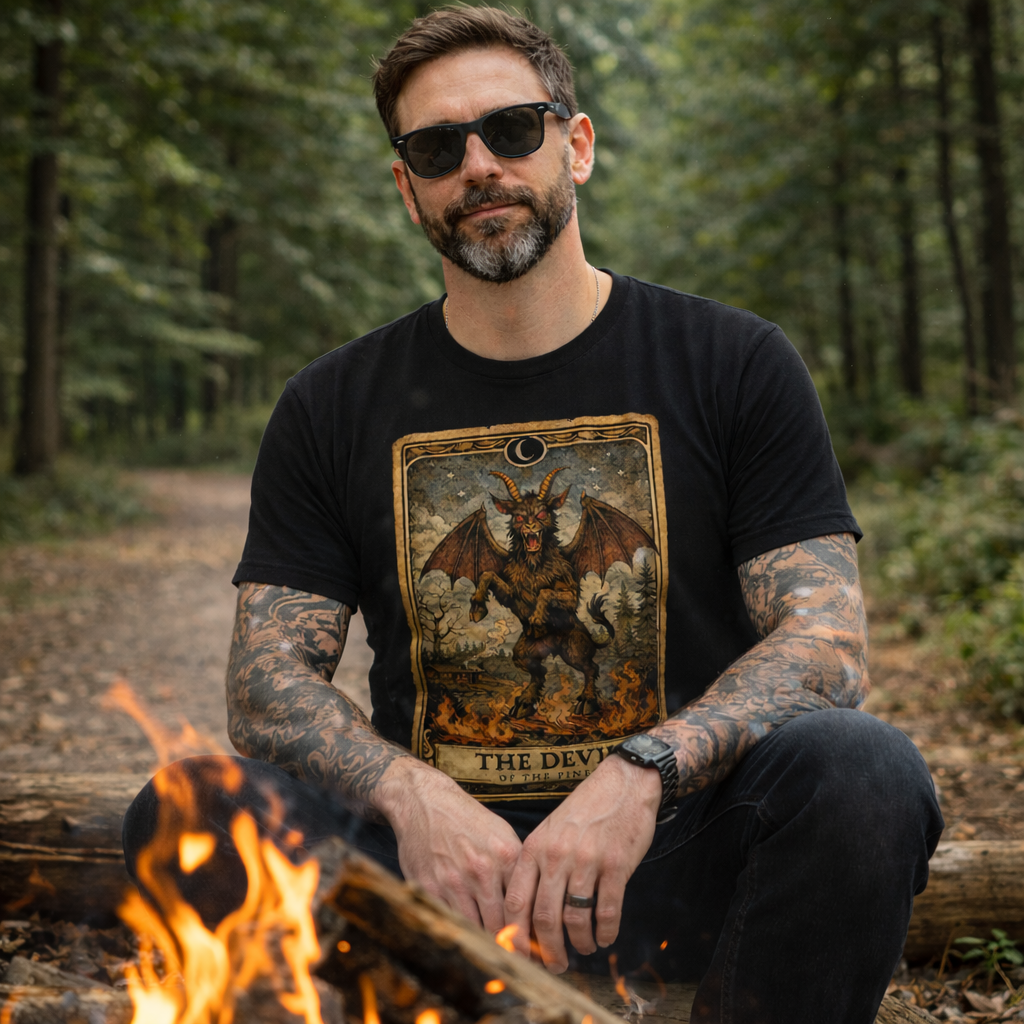 Wholesale ​The Jersey Devil Tarot Card T-Shirt - Shady Front