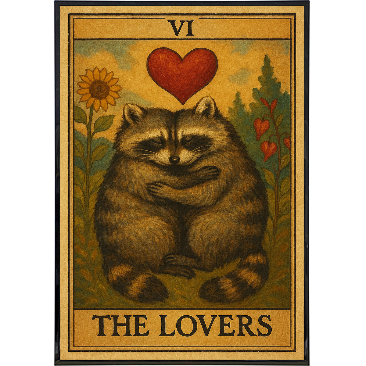 Wholesale ​The Raccoon Lovers Tarot Original Poster Print - Shady Front