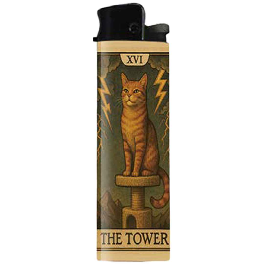 Wholesale ​The Cat Tower Tarot Lighter - Shady Front