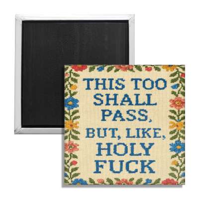 Wholesale ​This Too Shall Pass But Holy F - k Fridge Magnet - Shady Front