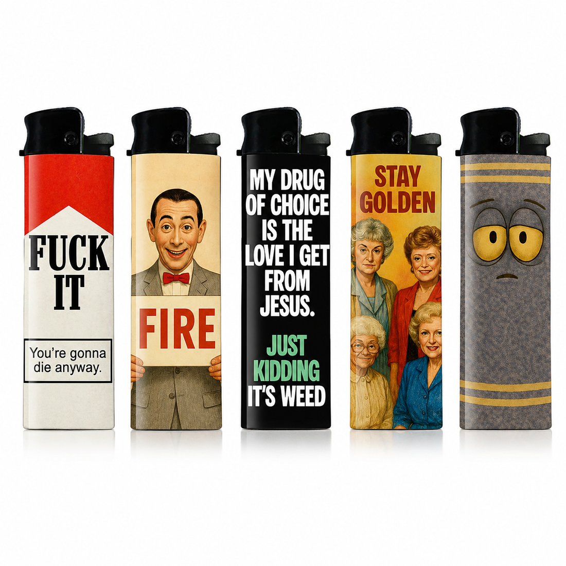 Wholesale ​Top Sellers Lighter Wholesale 50-Pack w/ Display Tray - Shady Front