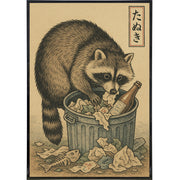 Wholesale ​Trash Panda Japanese Ukiyo-e Original Poster Print - Shady Front