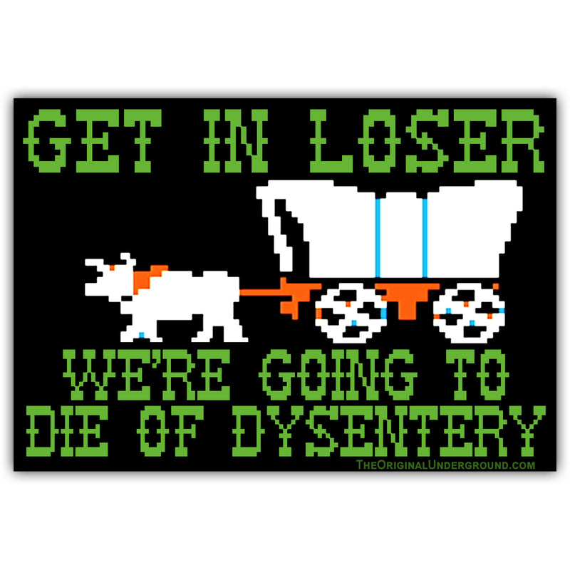 We're Going to Die of Dysentery "Oregon Trail" Flexible Magnet Wholesale Supplier - Shady Front