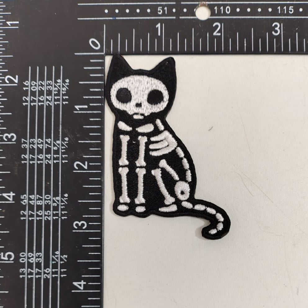 Wholesale ​Skeleton Cat Patch - Shady Front