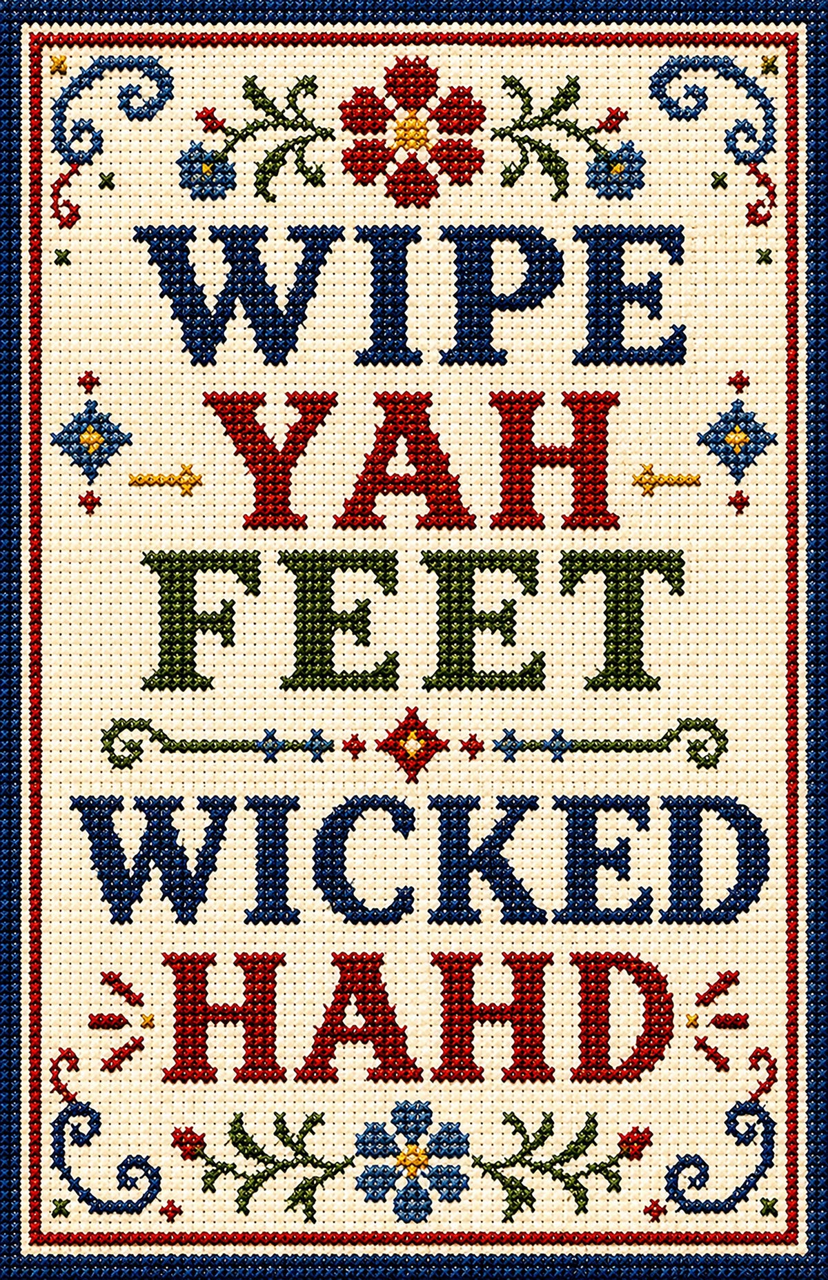 Wholesale ​Wipe Yah Feet Wicked Hahd Print - Shady Front