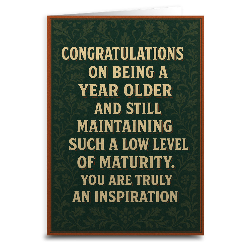 Wholesale ​You Are Truly an Inspiration Greeting Card - Shady Front