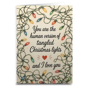 Tangled Christmas Lights Holiday Greeting Card
