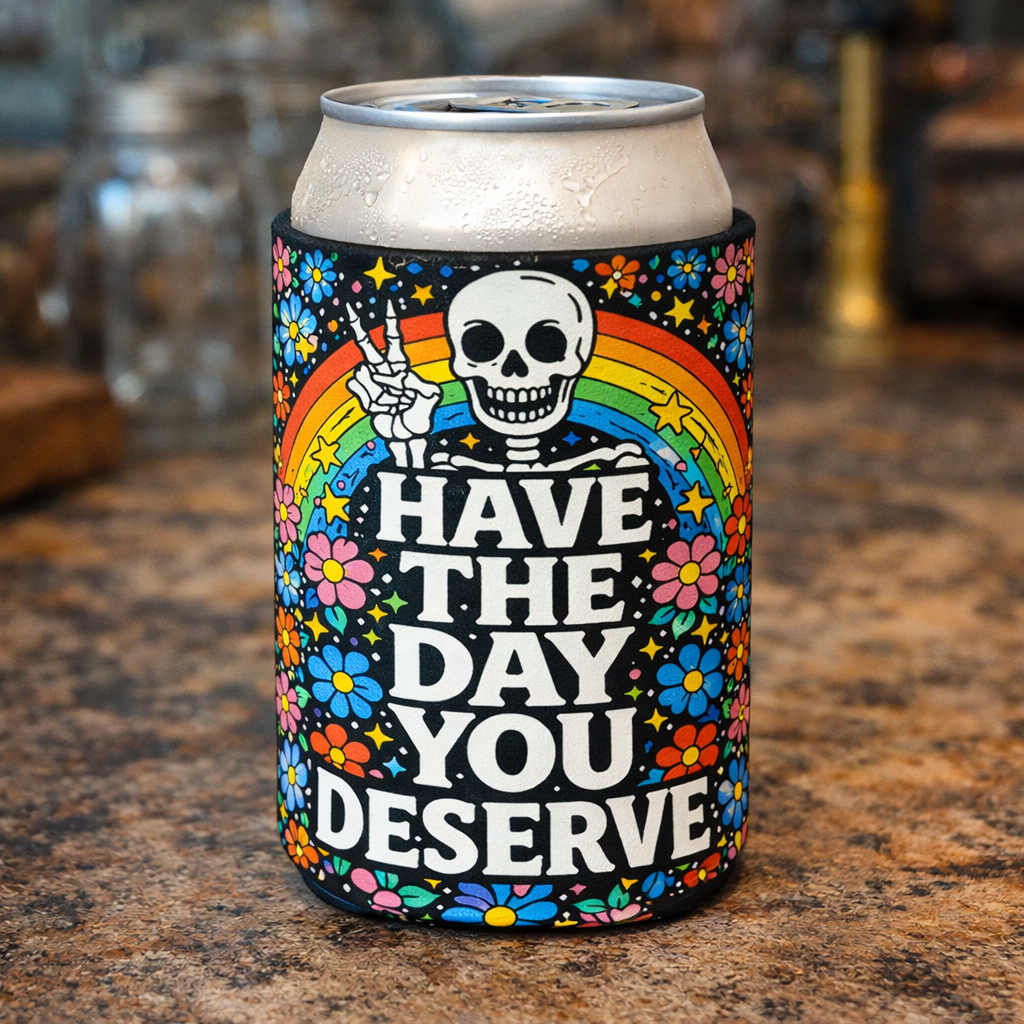 Wholesale ​Have the Day You Deserve Can Cooler - Shady Front