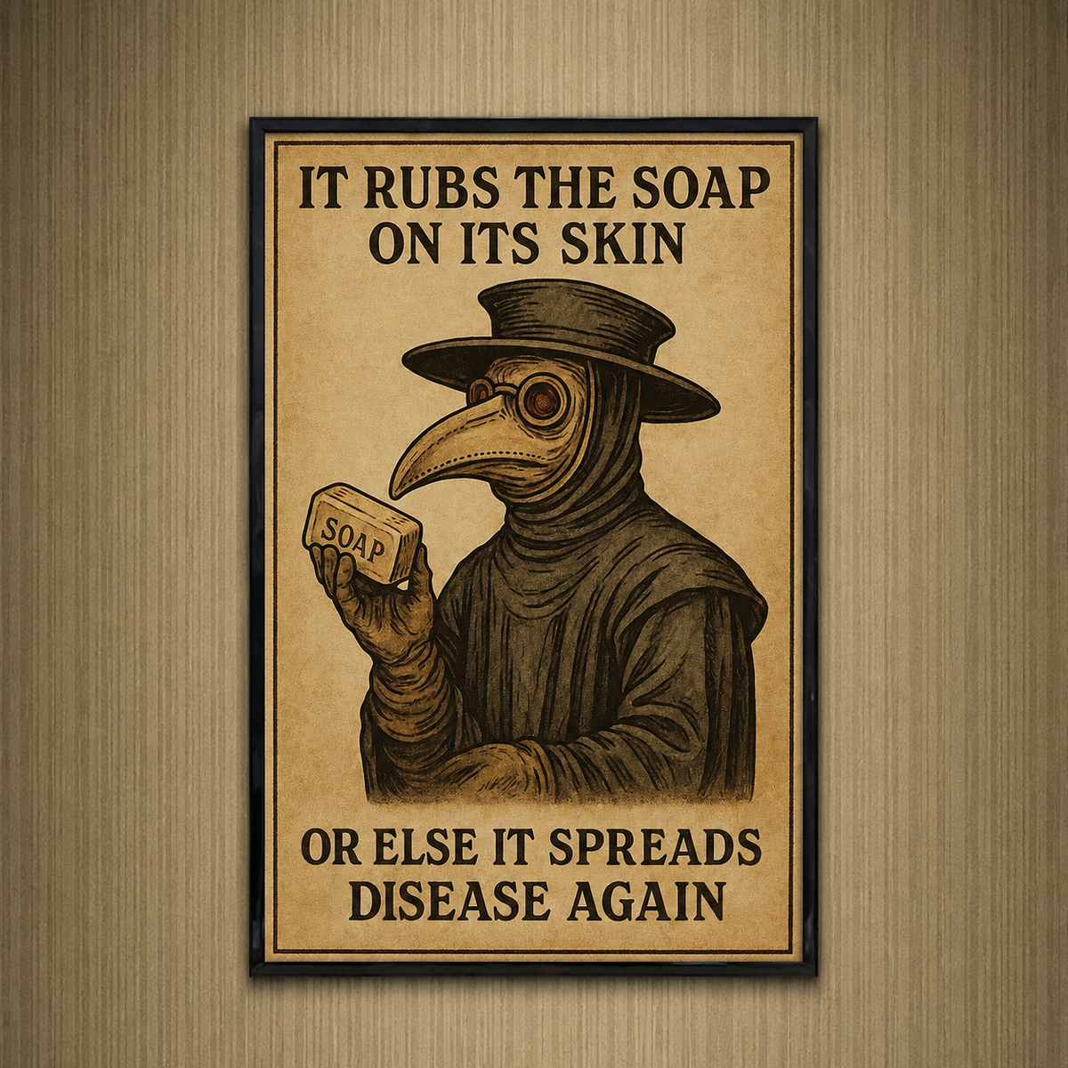 Wholesale ​It Rubs The Soap On Its Skin Poster Print - Shady Front