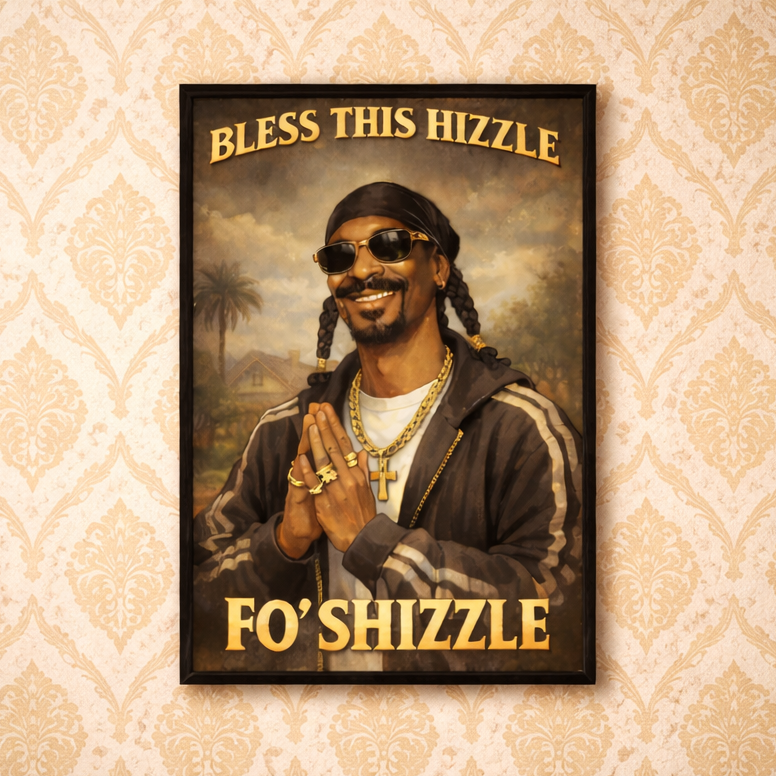 Wholesale ​Bless This Hizzle Fo Shizzle Print - Shady Front