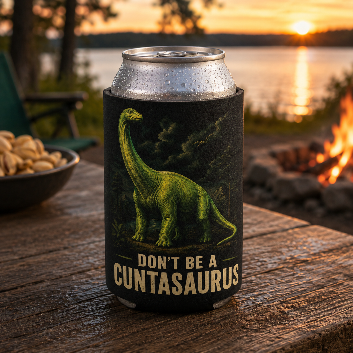 Wholesale ​Don't Be a Cuntasauraus Can Cooler - Shady Front
