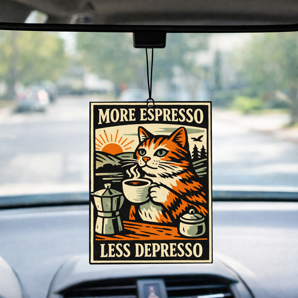 Wholesale ​More Espresso Less Depresso Air Freshener - Shady Front