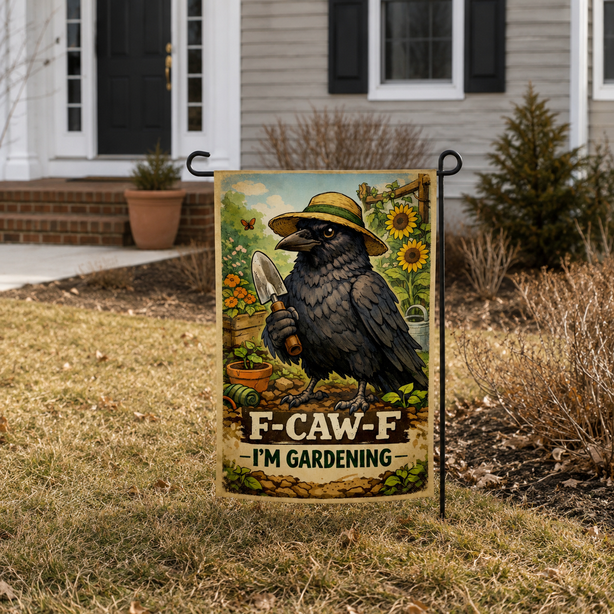 Wholesale ​F-Caw-F, I'm Gardening Garden Flag - Shady Front