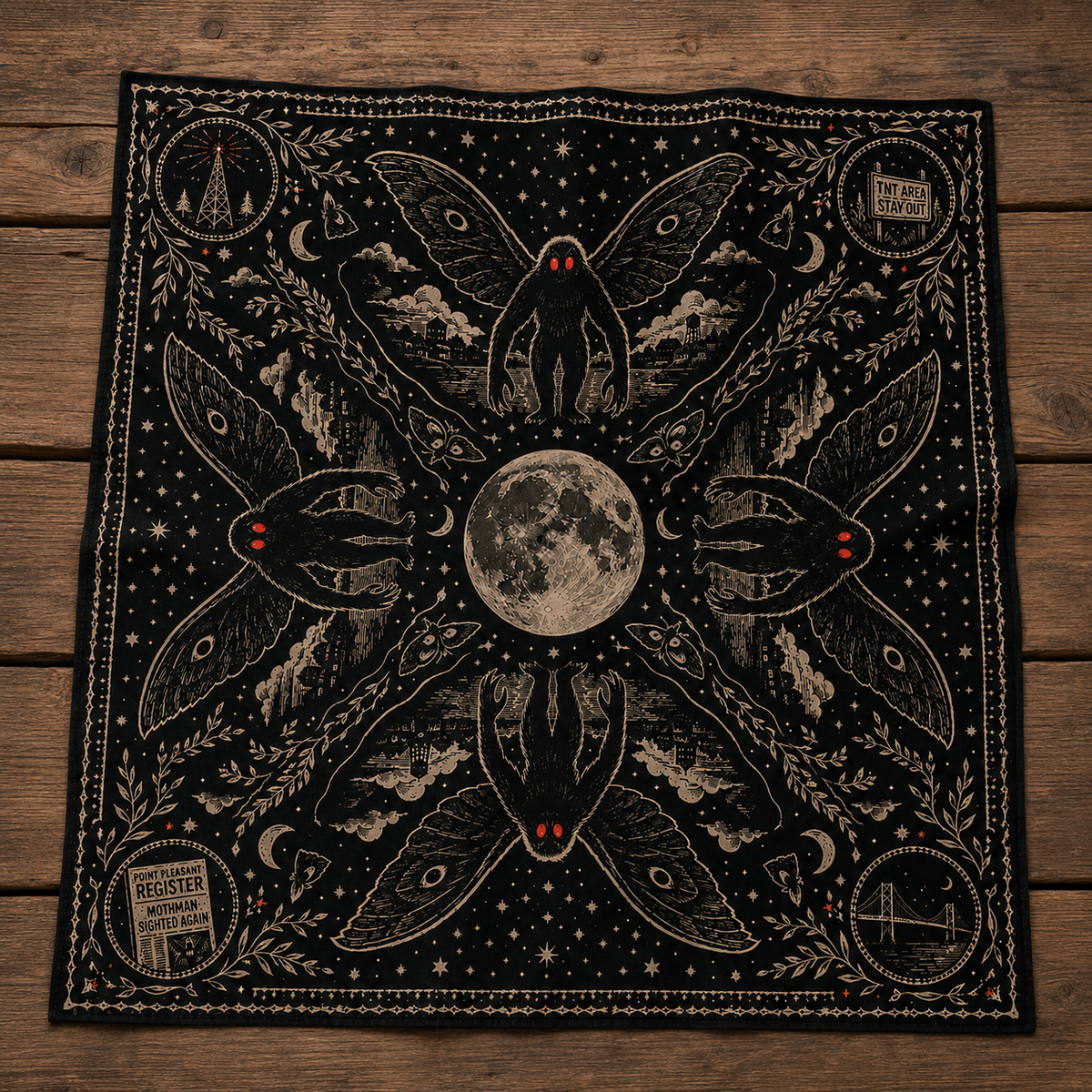 Wholesale ​Mothman Bandana - Shady Front