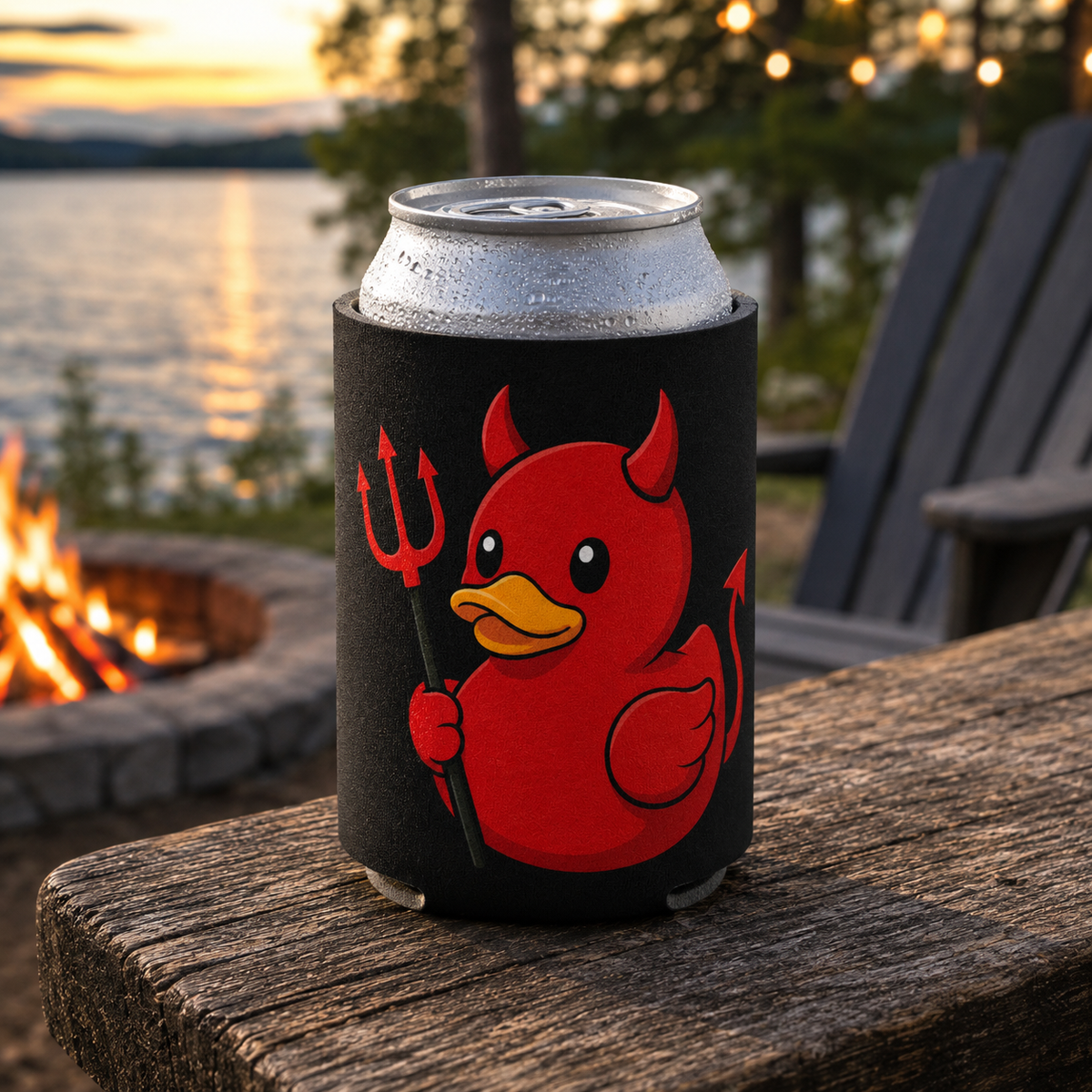 Wholesale ​Devil Duck Can Cooler - Shady Front