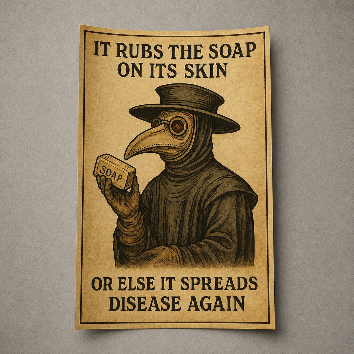Wholesale ​It Rubs The Soap On Its Skin Poster Print - Shady Front