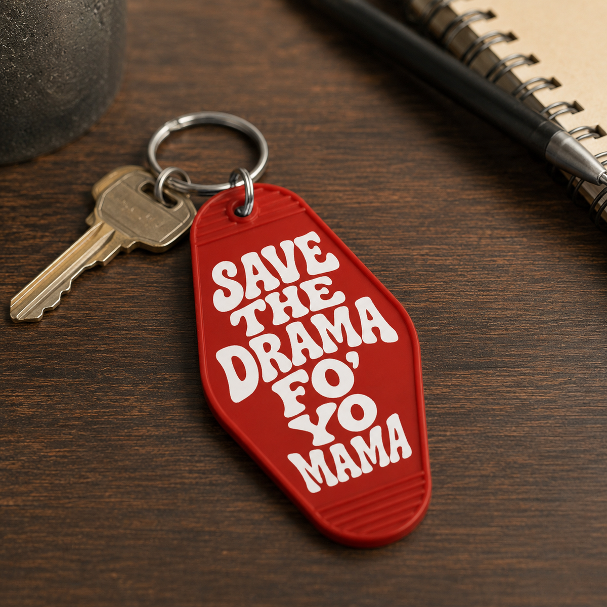 Wholesale ​Save the Drama Room Keychain - Shady Front