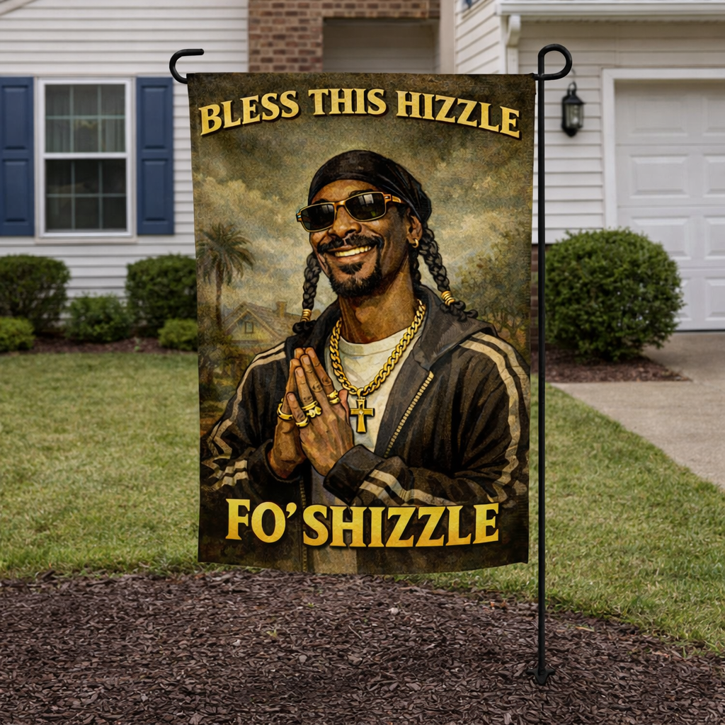 Wholesale ​Bless This Hizzle Fo Shizzle Garden Flag - Shady Front