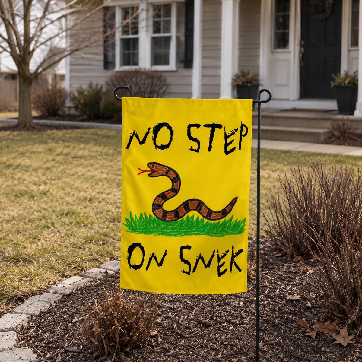 Wholesale ​No Step On Snek Garden Flag - Shady Front