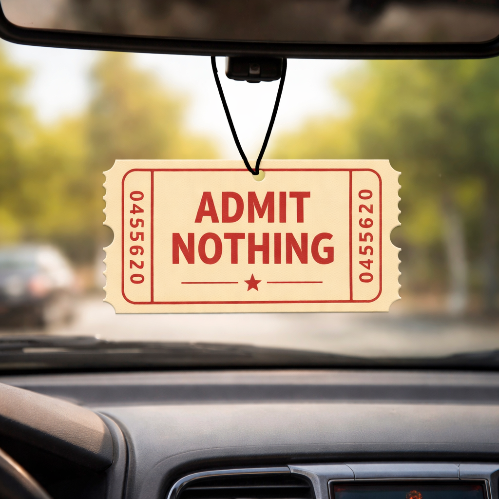 Wholesale ​Admit Nothing Ticket Air Freshener - Shady Front