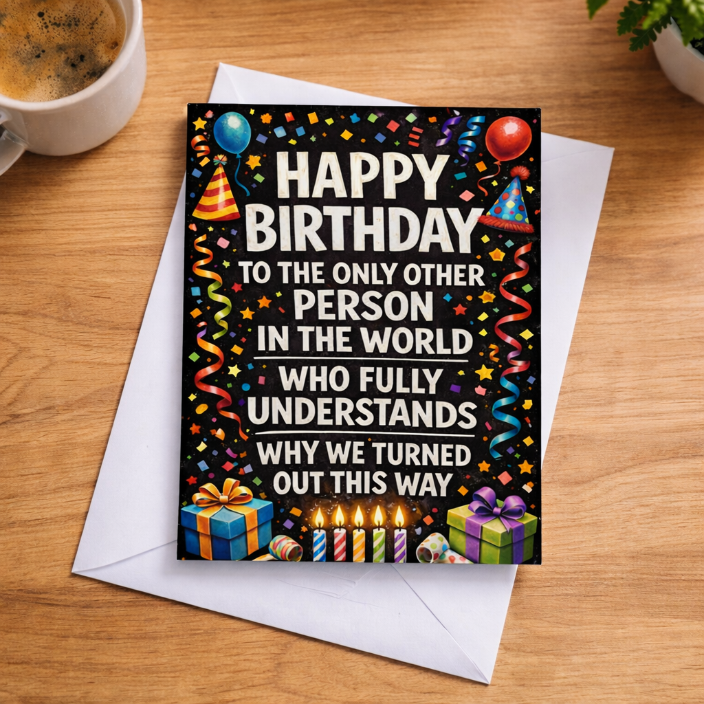 Wholesale ​The Only Other Person Who Understands Birthday Card - Shady Front