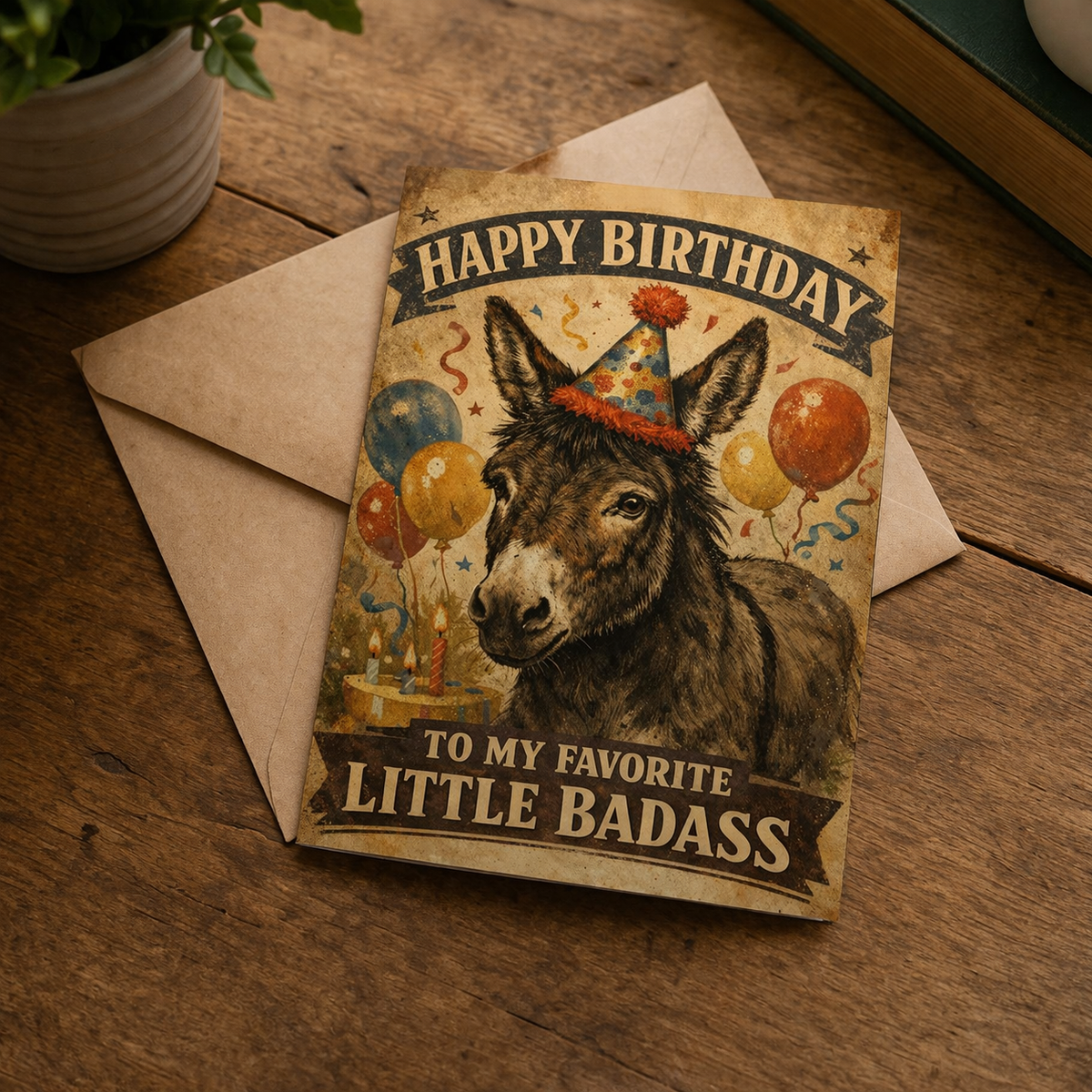 Wholesale ​Happy Birthday to My Favorite Badass Birthday Card - Shady Front