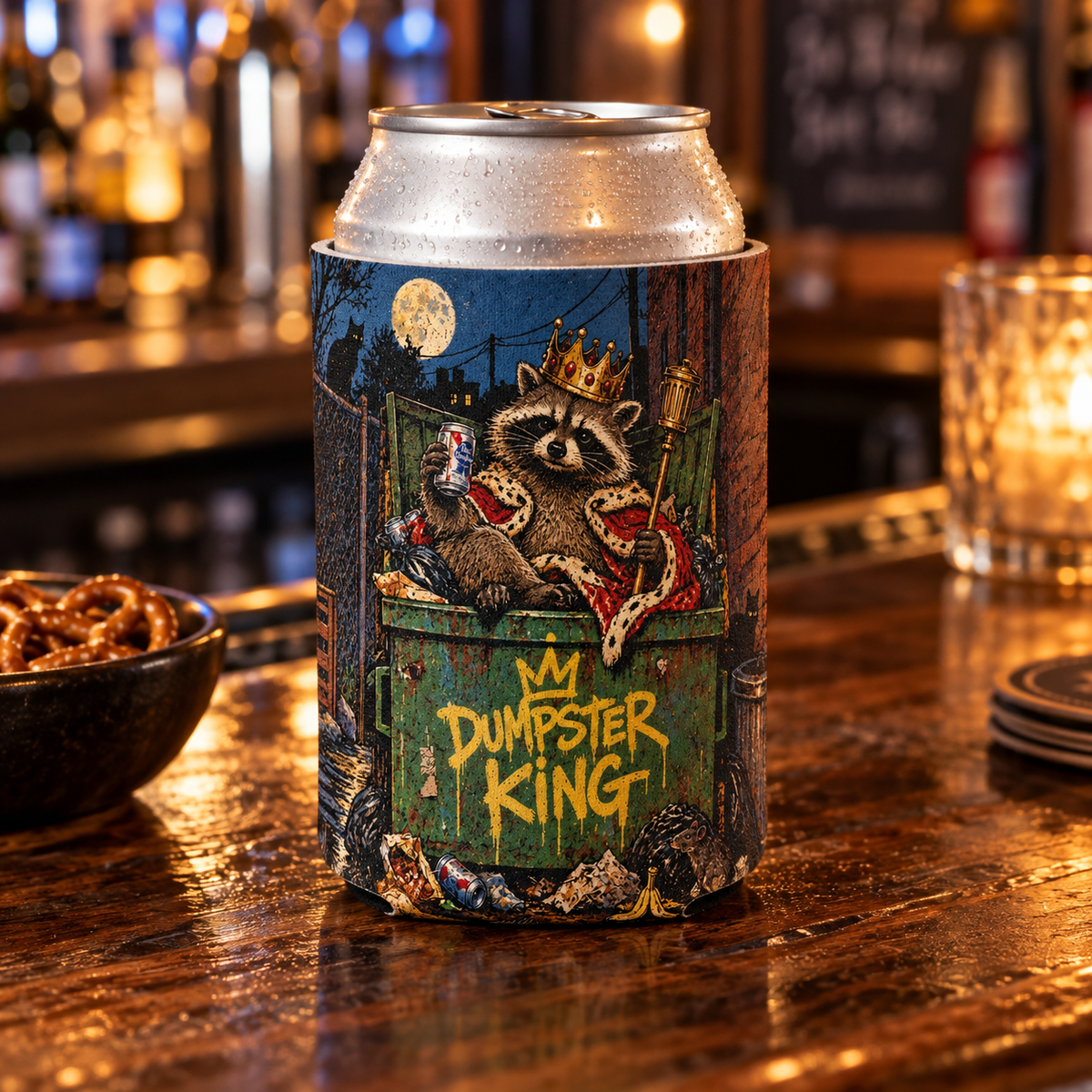 Wholesale Trash Panda Dumpster King Koozie - Shady Front