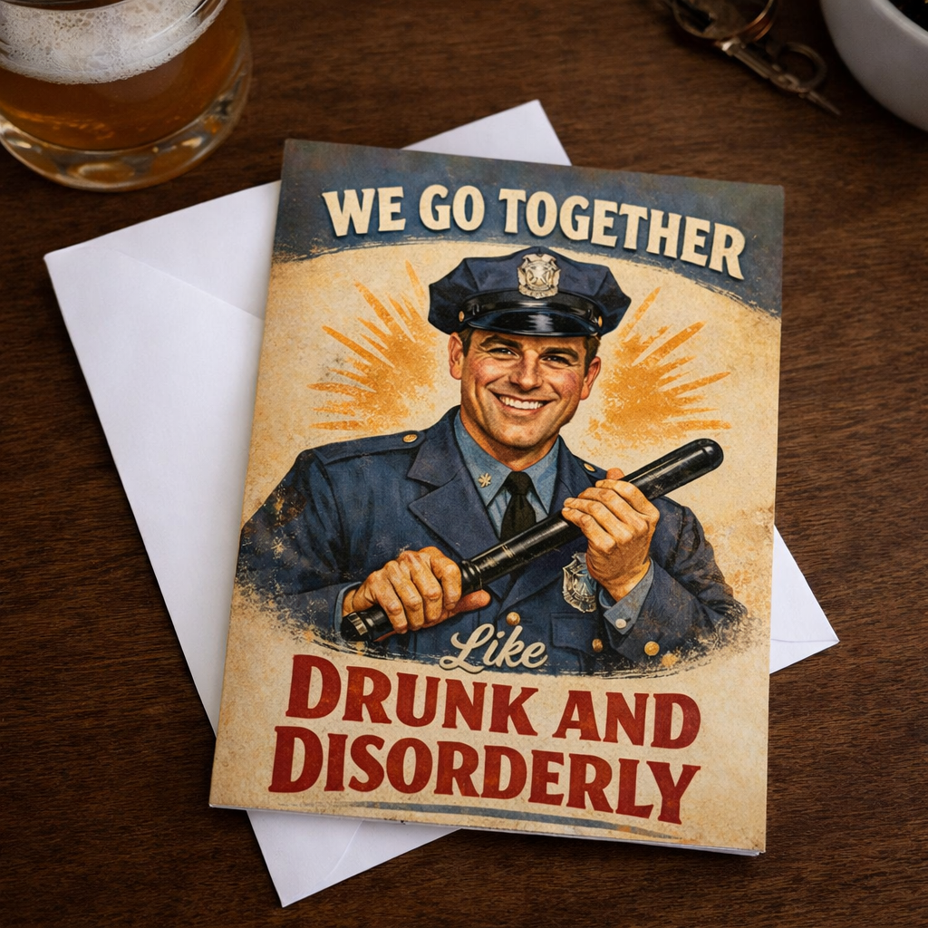 Wholesale ​We Go Together Like Drunk and Disorderly Card - Shady Front