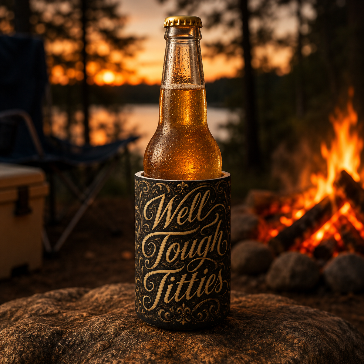 Wholesale ​Well Tough T-tties Can Cooler - Shady Front