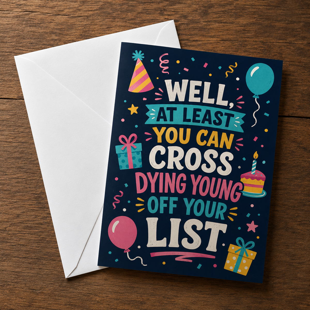 Wholesale ​You Can Cross Dying Off Your List Birthday Card - Shady Front