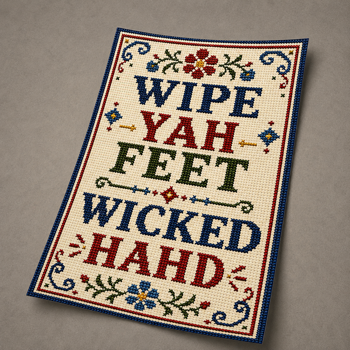 Wholesale ​Wipe Yah Feet Wicked Hahd Print - Shady Front
