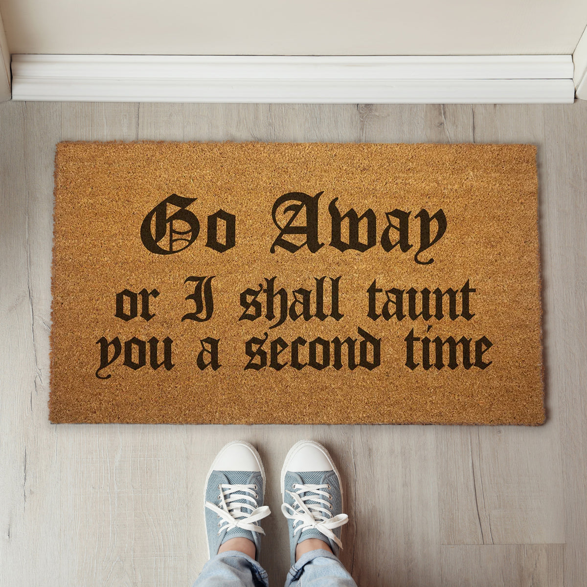 Wholesale ​Go Away or I Shall Taunt You Door Mat - Shady Front