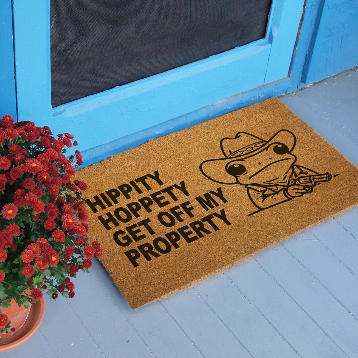 Wholesale ​Hippity Hoppety Get Off My Property Door Mat - Shady Front