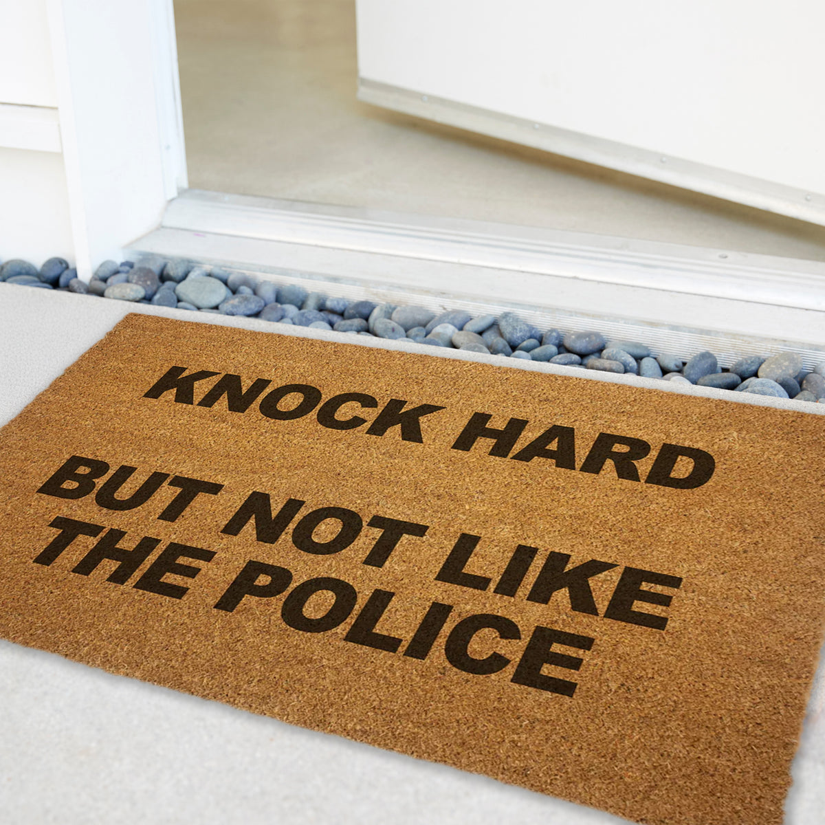 Wholesale ​Knock Hard but Not Like the Police Door Mat - Shady Front